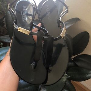 Balmain  Black Sandals Size 38